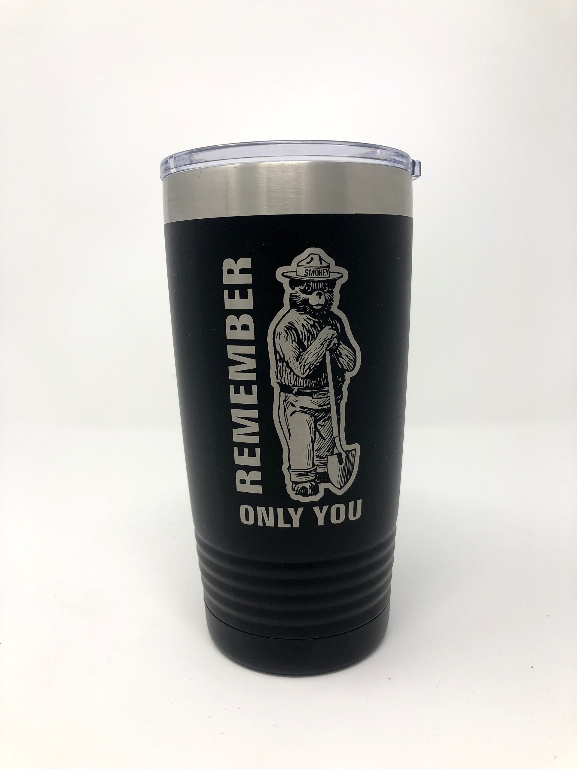 Smokey Bear Coffee Tumbler – 20 oz. Stainless Steel – Education Outdoors
